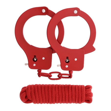 Набор для фиксации BondX Metal Cuffs &amp; Love Rope